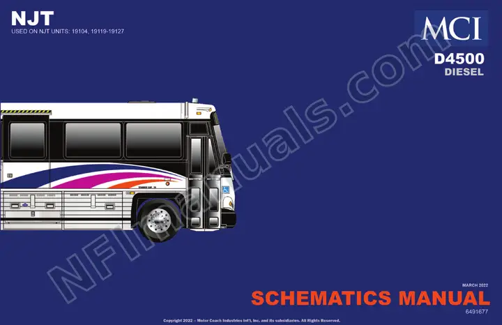 D4500 New Jersey Transit 6491677 Schematics, 2022 for Units 15333,15359-15367 first-page preview