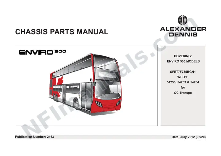 2463 Enviro 500 Parts Manual-OCT.qxd first-page preview
