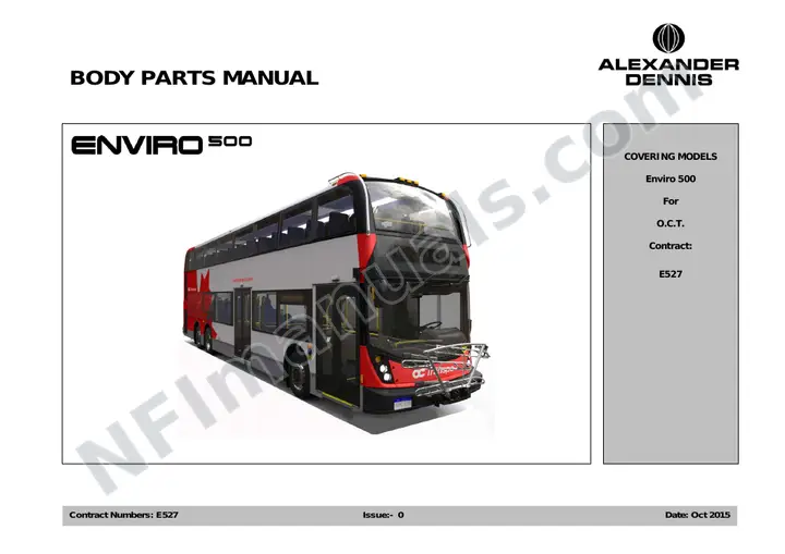 OC Transpo, E527 Body Parts Manual first-page preview