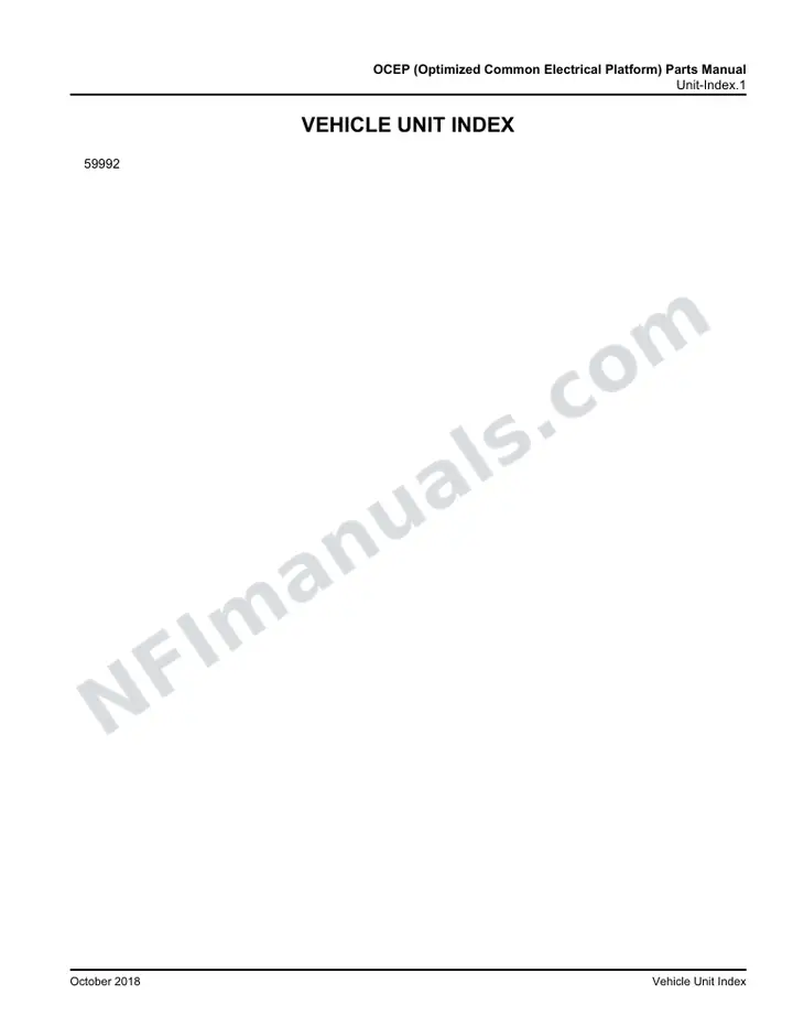 D4505 OCEP (Optimized Common Electrical Platform) Parts Manual Supplement 03 15 9530, Effective with VIN Unit 59992 first-page preview