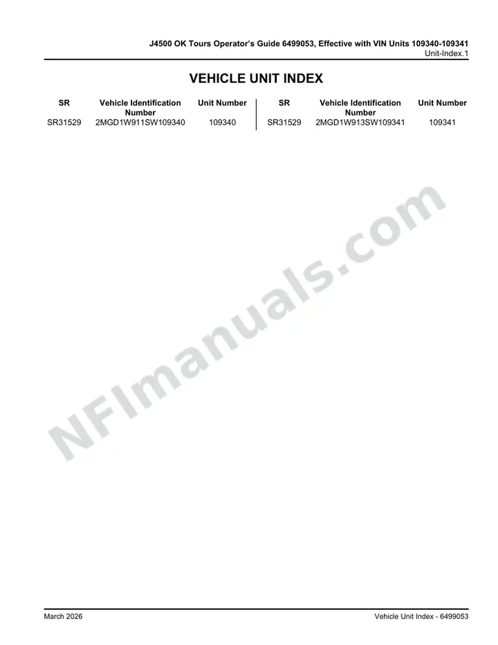 MCI J4500 Manual Package - OK Tours included manual preview