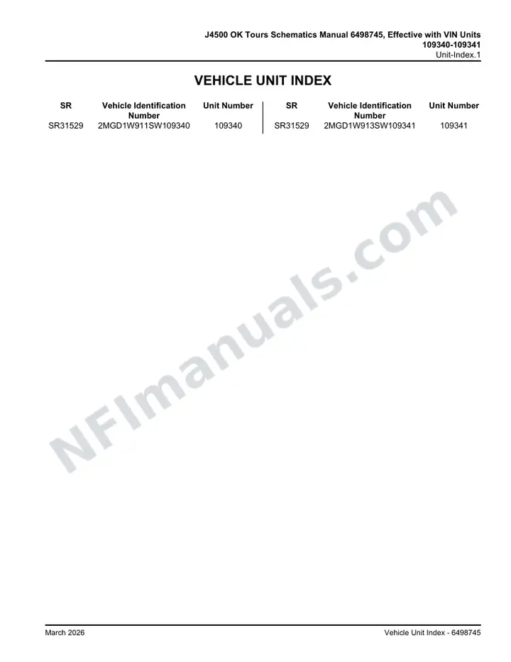 J4500 OK Tours SR31529 Schematics, 2024 for Units 109341-109341 first-page preview