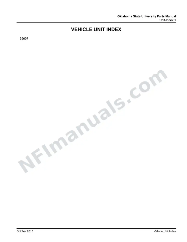 D4505 Oklahoma State University Parts Manual 03 15 7972, Effective with VIN Unit 59607 first-page preview