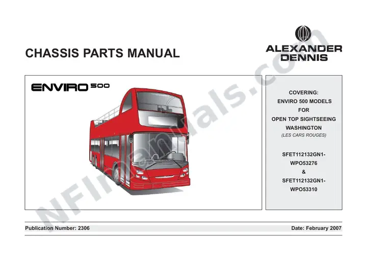 Washington, 2306 Chassis Parts Manual first-page preview