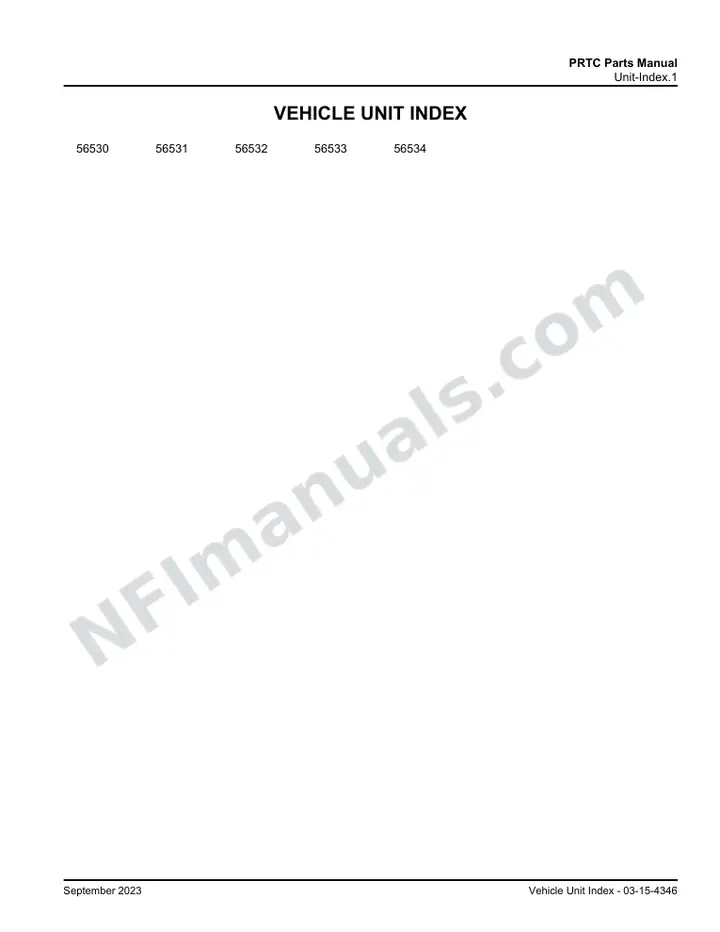 D4500 PRTC Parts Manual, 2005 for Units 56530-56534 first-page preview