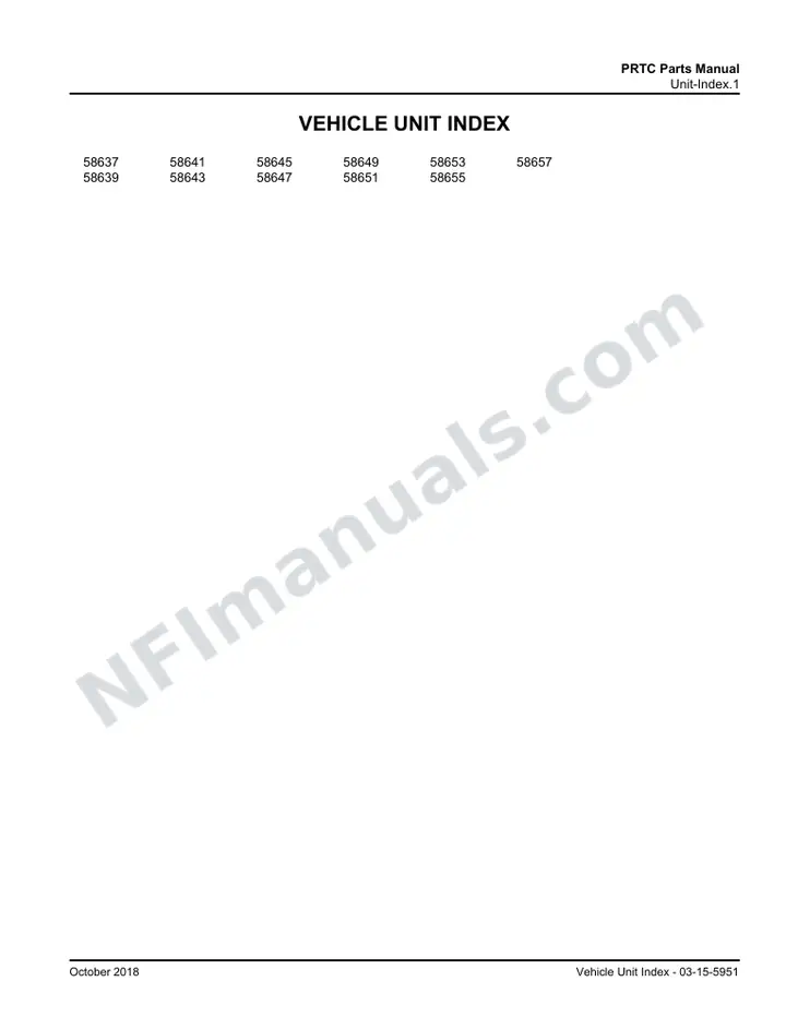 D4500 PRTC Parts Manual 03 15 5951, Effective with VIN Units 58637 58657 first-page preview