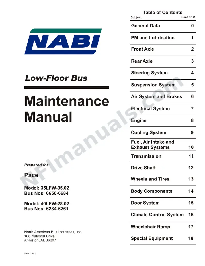 SR9085 (107000) Service Manual, Pace first-page preview