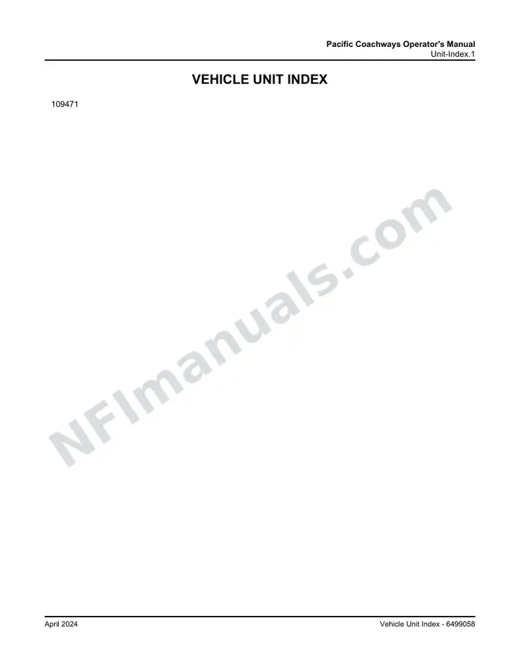 MCI J4500 Manual Package - Pacific Coachways included manual preview