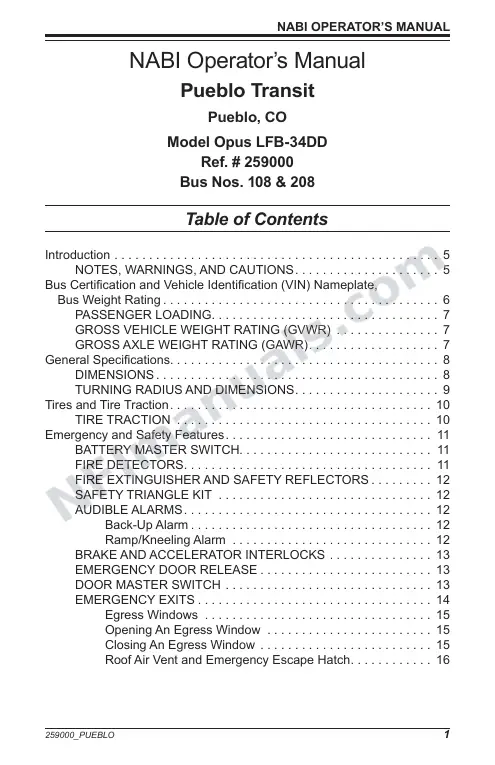 SR9209 (259000) Operator’s Manual, Pueblo first-page preview