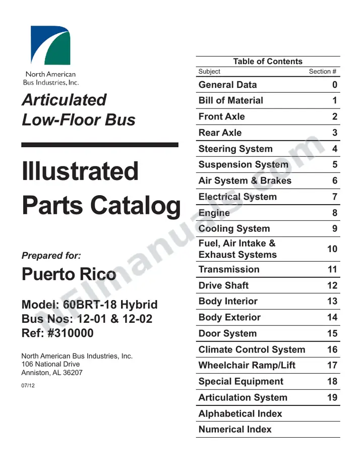 SR9258 (310000) Parts Manual, Puerto Rico first-page preview