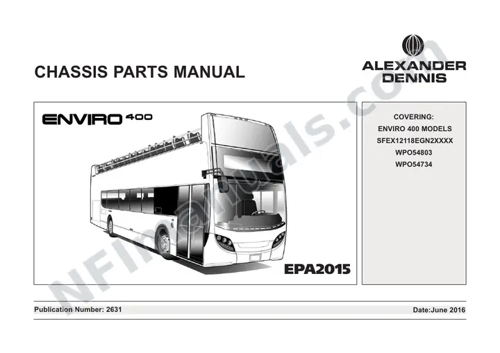RATP Dev - New York, 2631 Chassis Parts Manual first-page preview