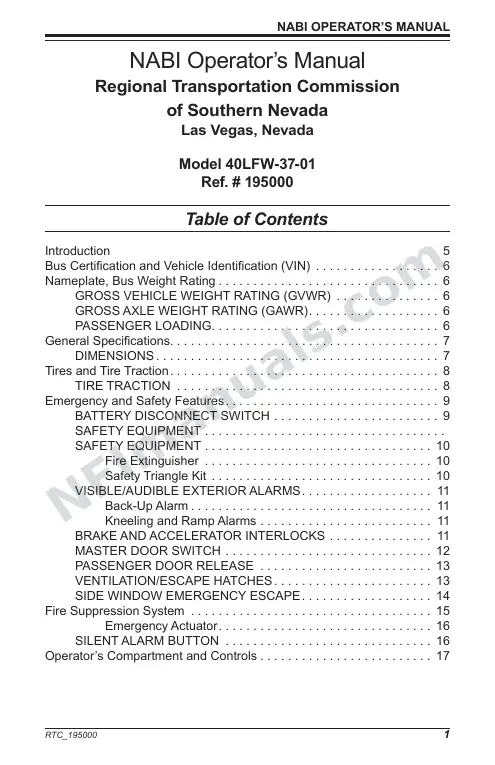 SR9153 (195000) Operator’s Manual, RTC Las Vegas first-page preview