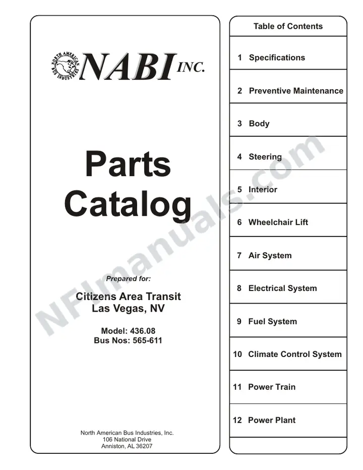 SR9014 (24000) Parts Manual, Las Vegas Clark County first-page preview