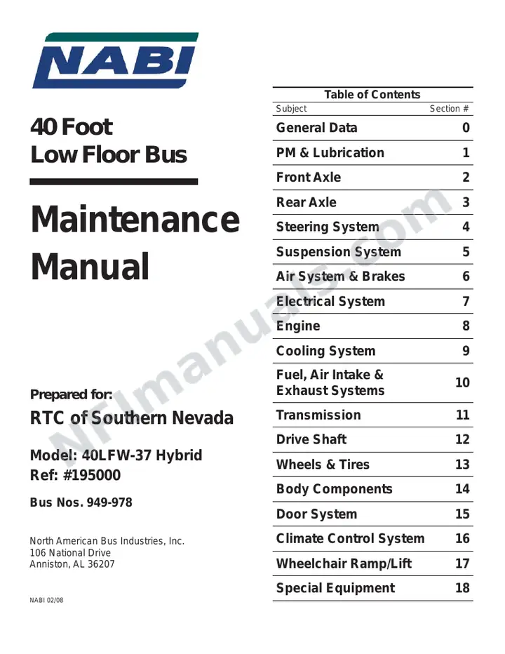 SR9153 (195000) Service Manual, RTC Las Vegas first-page preview