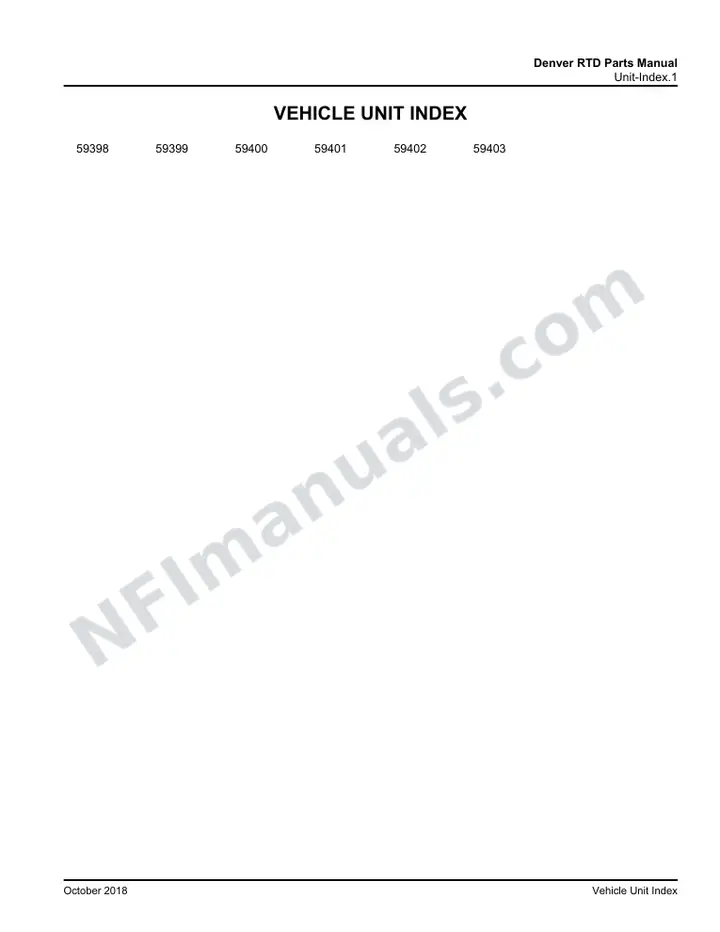 D4500 RTD Denver Parts Manual 03 15 7602, Effective with VIN Units 59398 59403 first-page preview