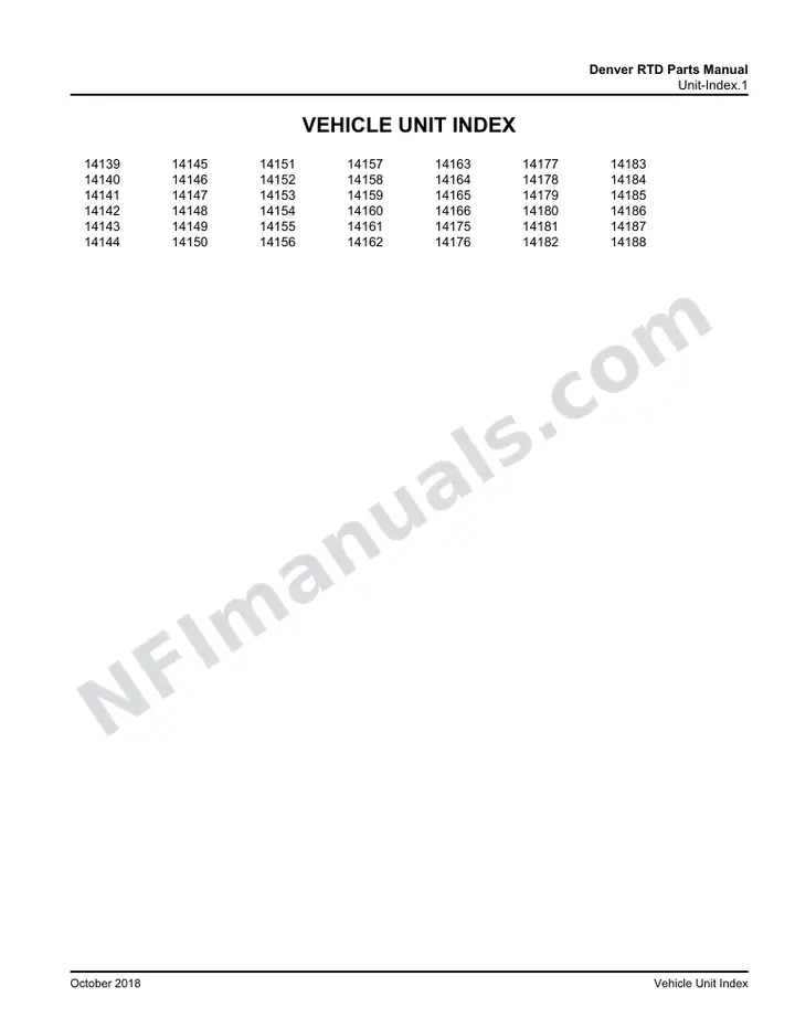 D4500 RTD Denver Parts Manual 03 26 1372, Effective with VIN Units 14139 14166, 14175 14188 first-page preview