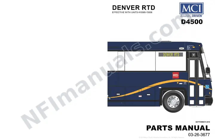 D4500 DENVER RTD (14) D4500 Parts Manual, 2019 for Units 15595-15608 first-page preview