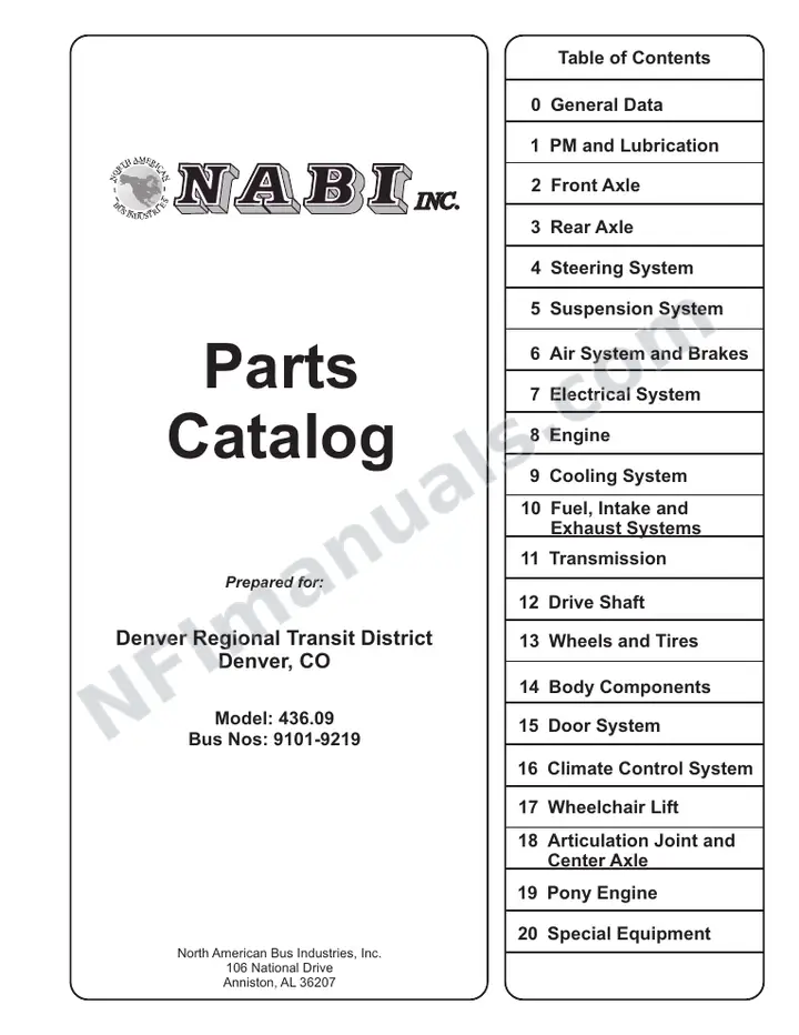 SR9038 (49000) Parts Manual, Denver first-page preview