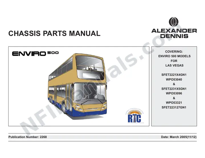 RTC, 2268 Chassis Parts Manual first-page preview