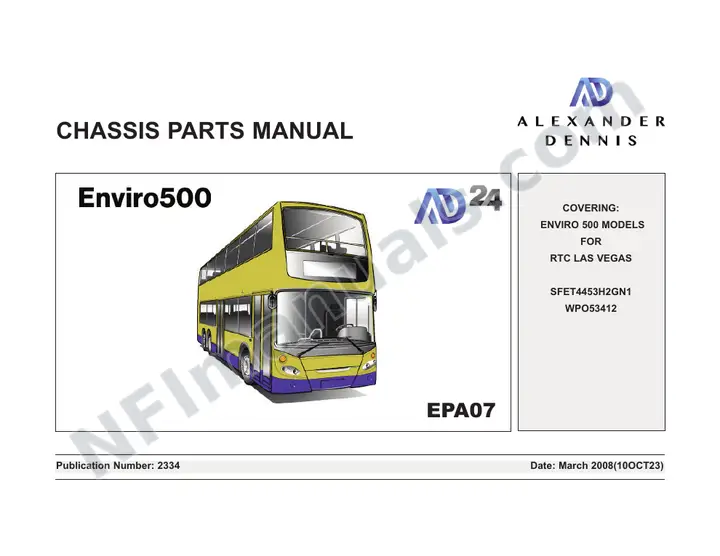 2334 Enviro 500 RTC Parts Manual.qxd first-page preview