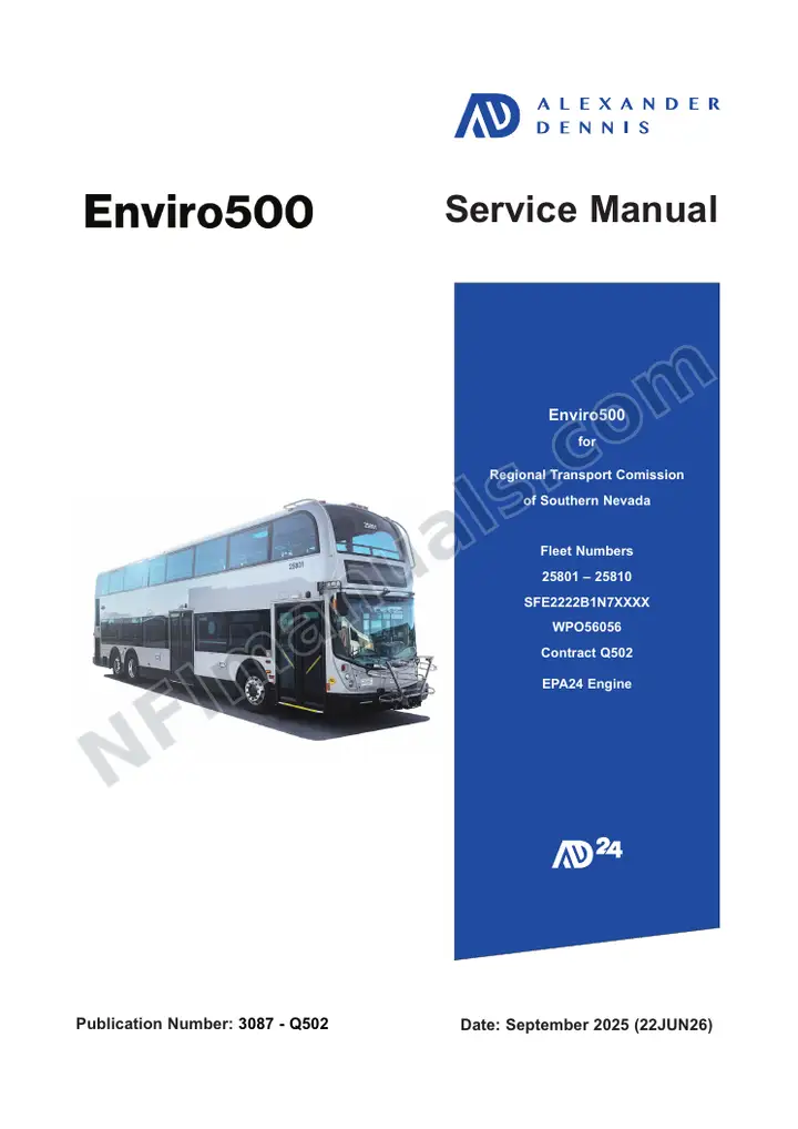 3087 Enviro500 Service first-page preview