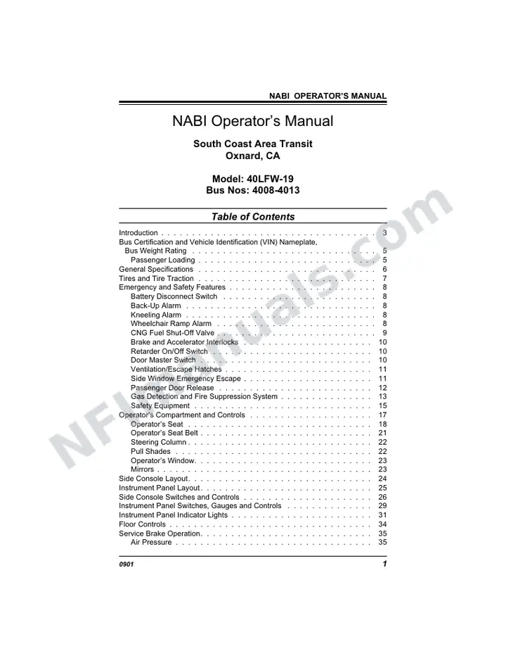SR9053 (68000) Operator’s Manual, So Coast Area Transit Oxnard first-page preview