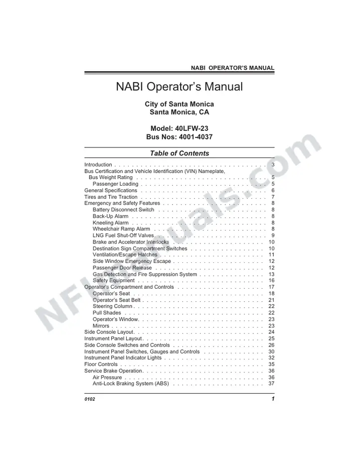 SR9045 (58000) Operator’s Manual, Santa Monica (Big Blue) first-page preview