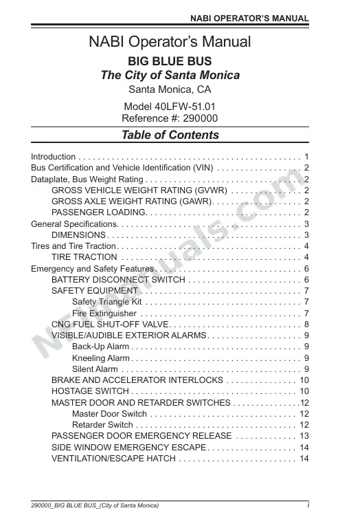 SR9238 (290000) Operator’s Manual, Santa Monica first-page preview