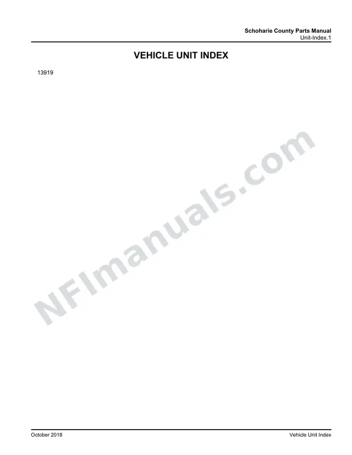 D4000 Schoharie County Parts Manual 03 26 0994, Effective with VIN Unit 13919 first-page preview