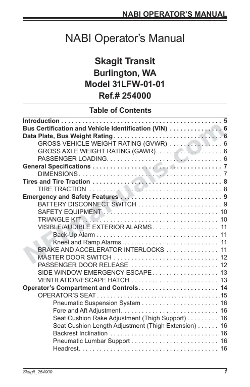 SR9204 (254000) Operator’s Manual, Skagit first-page preview