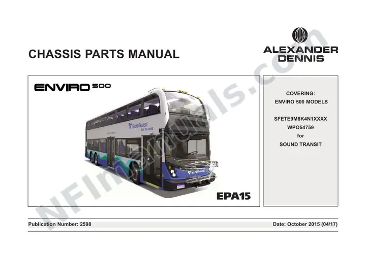 Sound Transit, 2598 Chassis Parts Manual first-page preview