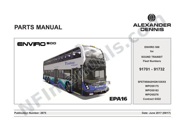 Sound Transit, 2675/G522 Chassis & Body Parts Manual first-page preview