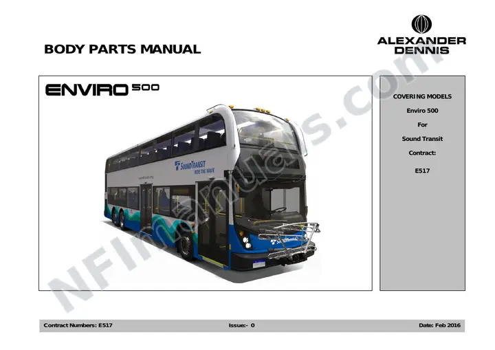 Sound Transit, E517 Body Parts Manual first-page preview