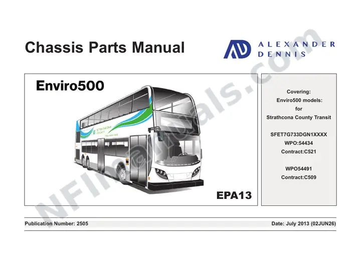 Strathcona Transit 2505 Chassis parts first-page preview