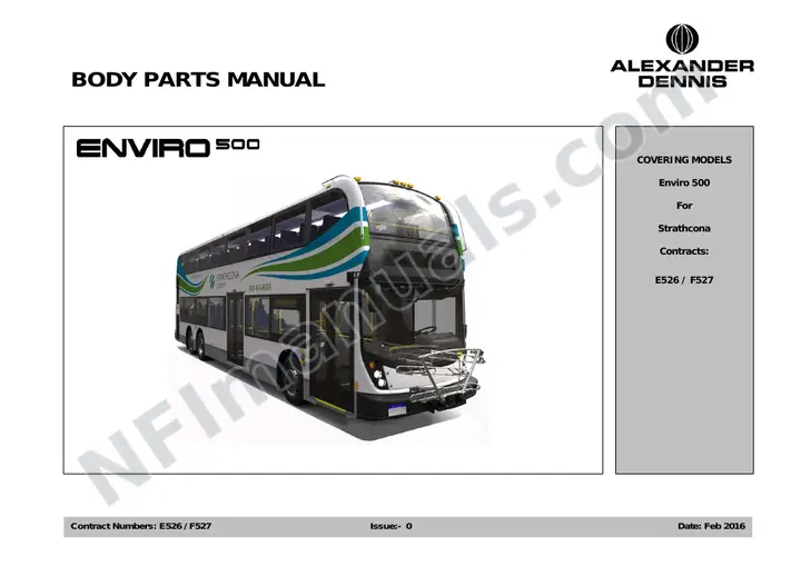 Strathcona County, E526/F527 Body Parts Manual first-page preview