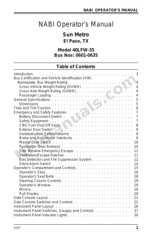 SR9112 (138000) Operator’s Manual, Sun Metro first-page preview