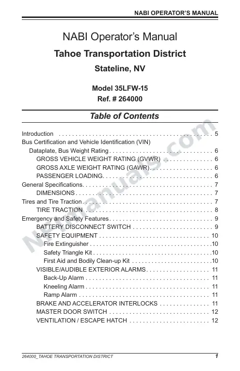SR9213 (264000) Operator’s Manual, Tahoe Diesel first-page preview