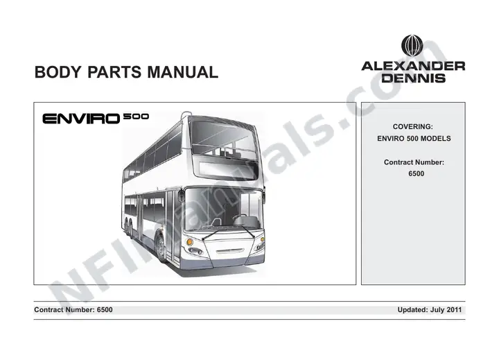 The White Lady, 6500 Body Parts Manual first-page preview