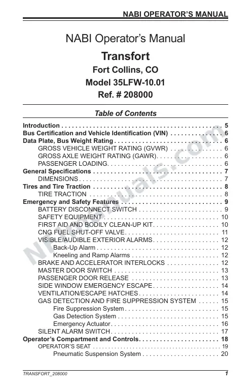 SR9164 (208000) Operator’s Manual, Transfort first-page preview