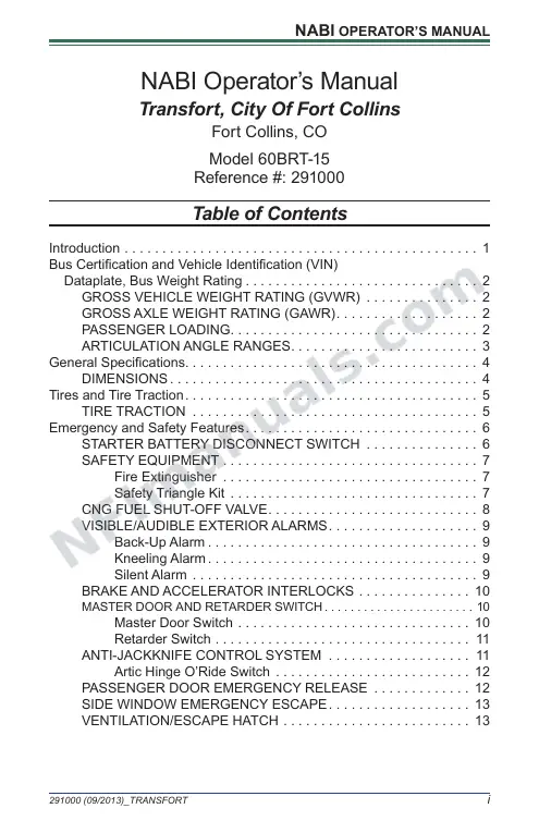 SR9239 (291000) Operator’s Manual, Transfort first-page preview