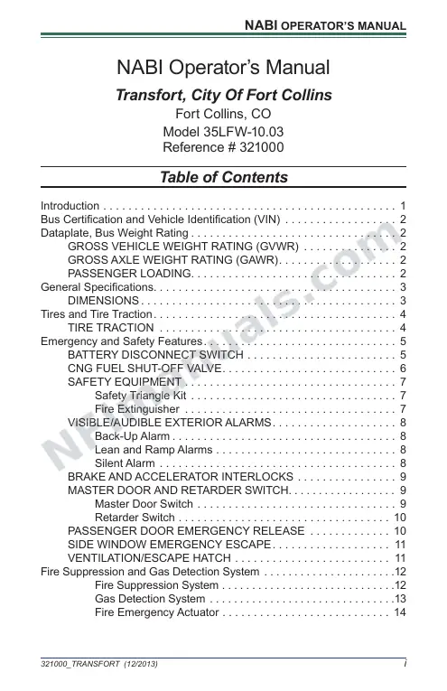 SR9271 (321000) Operator’s Manual, Transfort first-page preview