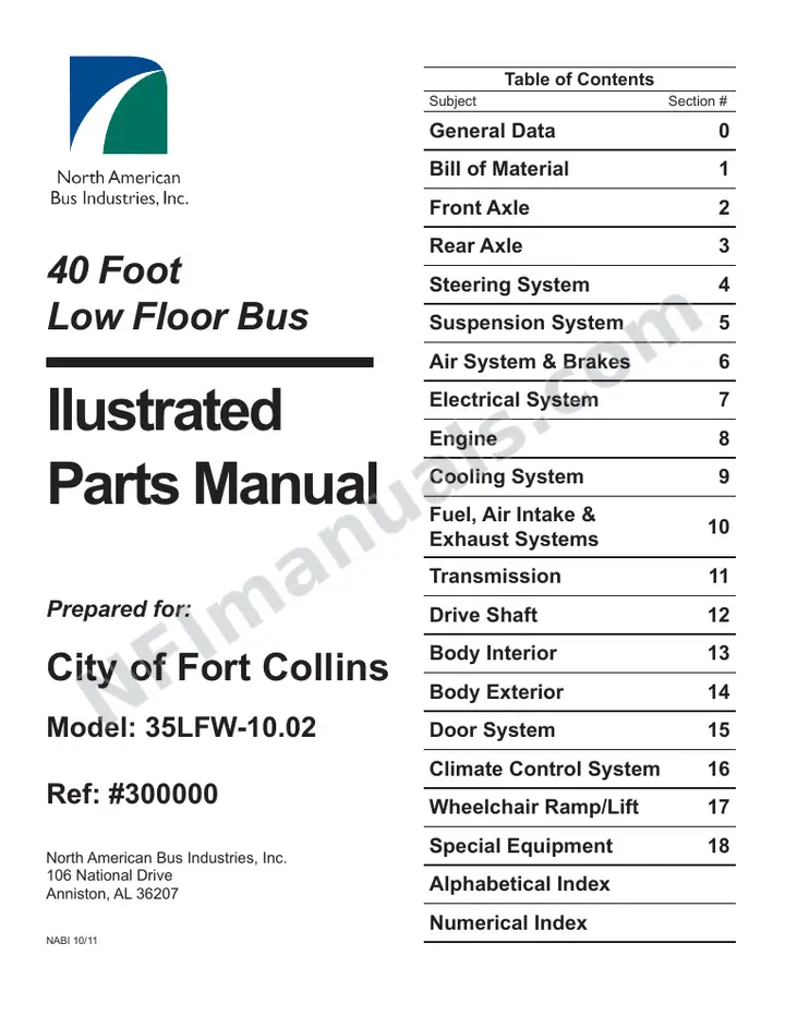 SR9247 (300000) Parts Manual, Transfort first-page preview