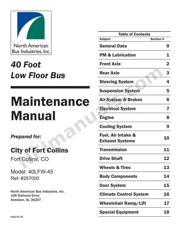 SR9207 (257000) Service Manual, Transfort first-page preview