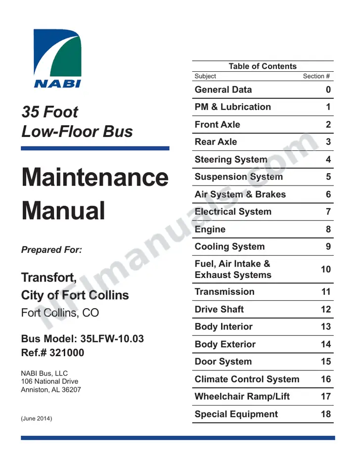 SR9271 (321000) Service Manual, Transfort first-page preview