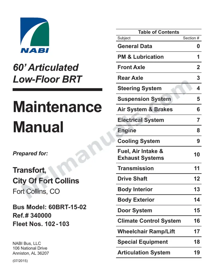 SR9291 (340000) Service Manual, Transfort first-page preview