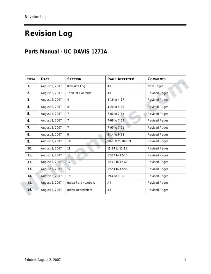 UC Davis 1271A Revision Parts 2Aug07 first-page preview