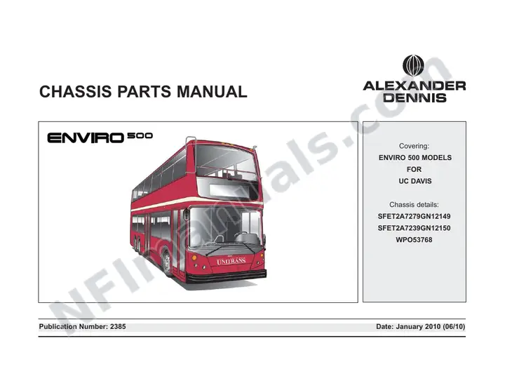 University of California, Davis, 2385 Chassis Parts Manual first-page preview
