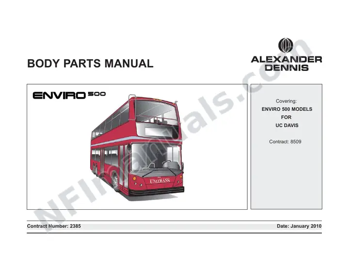 University of California, Davis, 8509 Body Parts Manual first-page preview