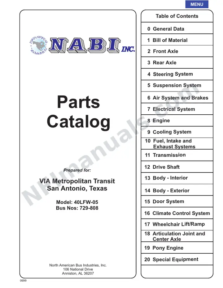 SR9021 (30000) Parts Manual, San Antonio (VIA) first-page preview
