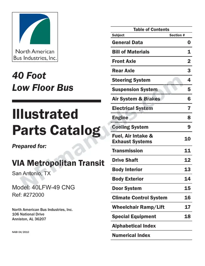SR9221 (272000) Parts Manual, San Antonio first-page preview